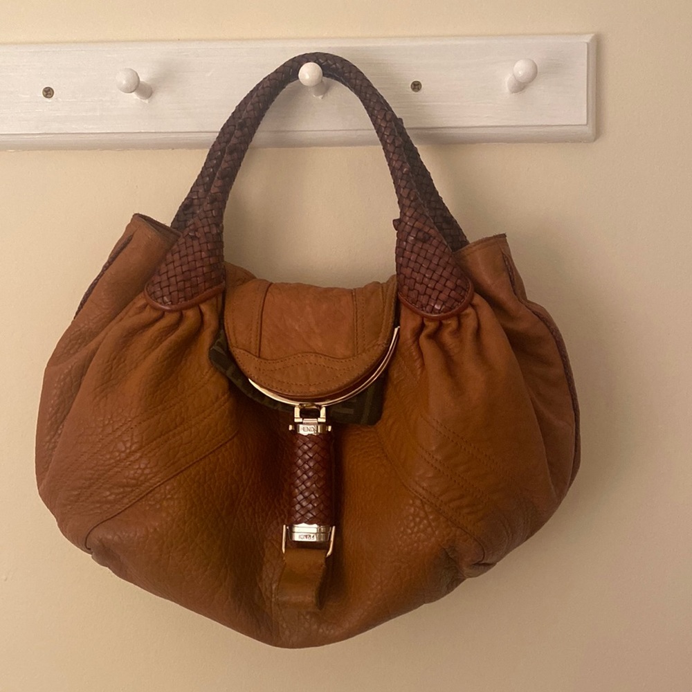 Fendi Brown Leather Spy Bag